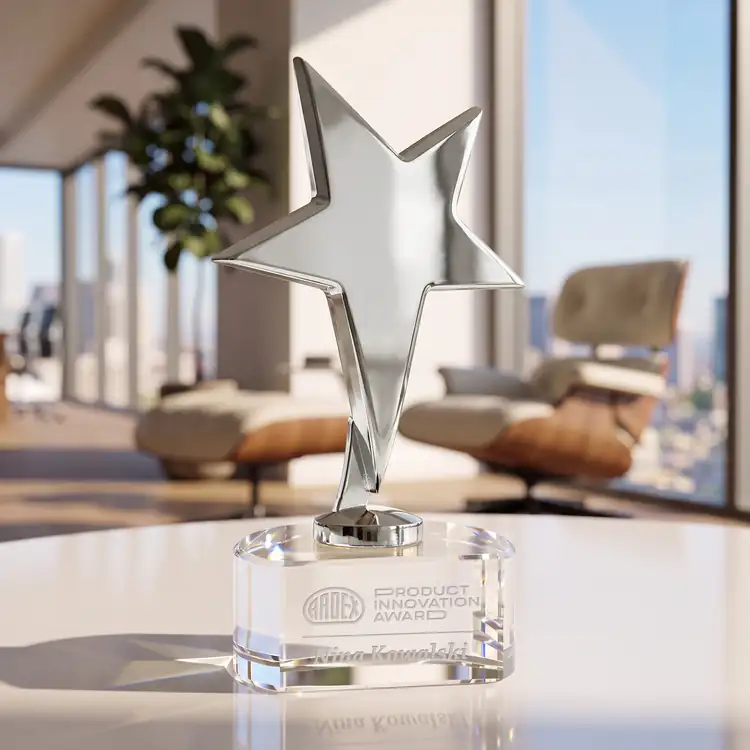 Trophée étoile Tuscany sur socle Paragon - Gravure #10