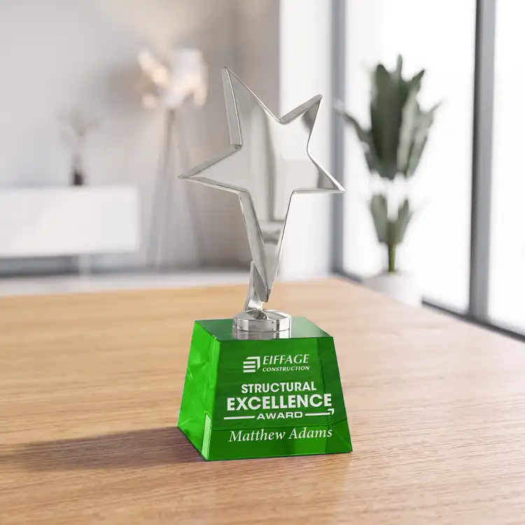 Tuscany Star Award on Robson Base - Engraved #11