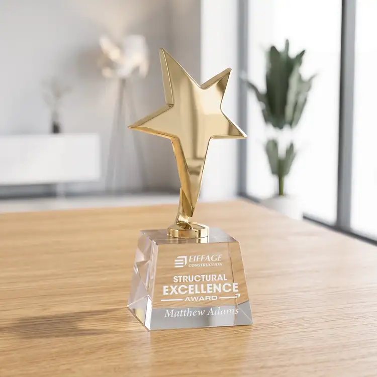 Tuscany Star Award on Robson Base - Engraved #14