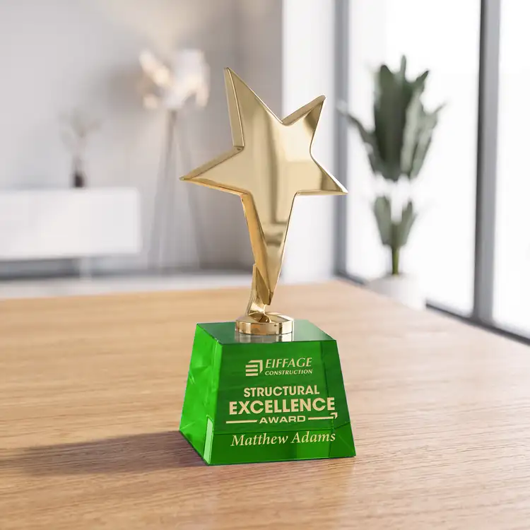 Tuscany Star Award on Robson Base - Engraved #15