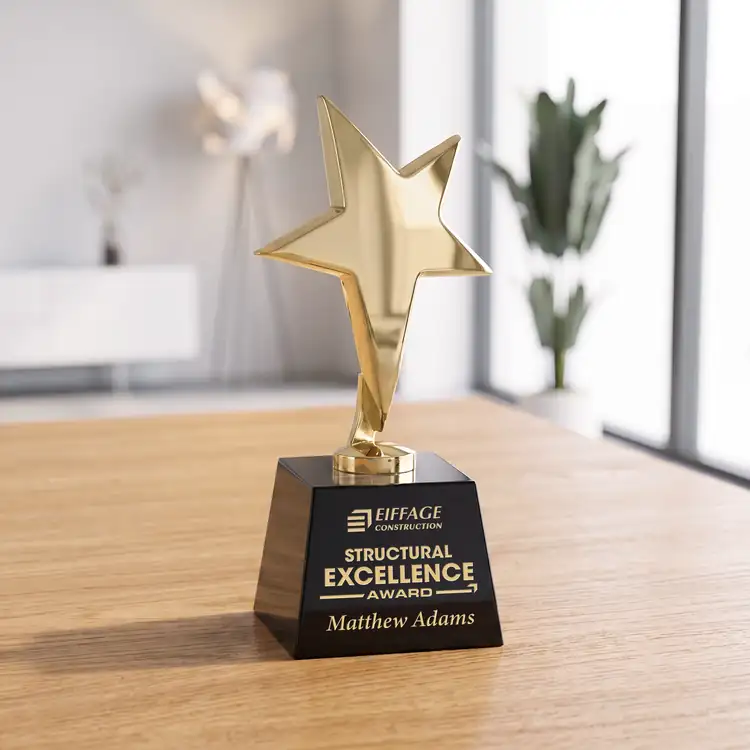 Tuscany Star Award on Robson Base - Engraved #16