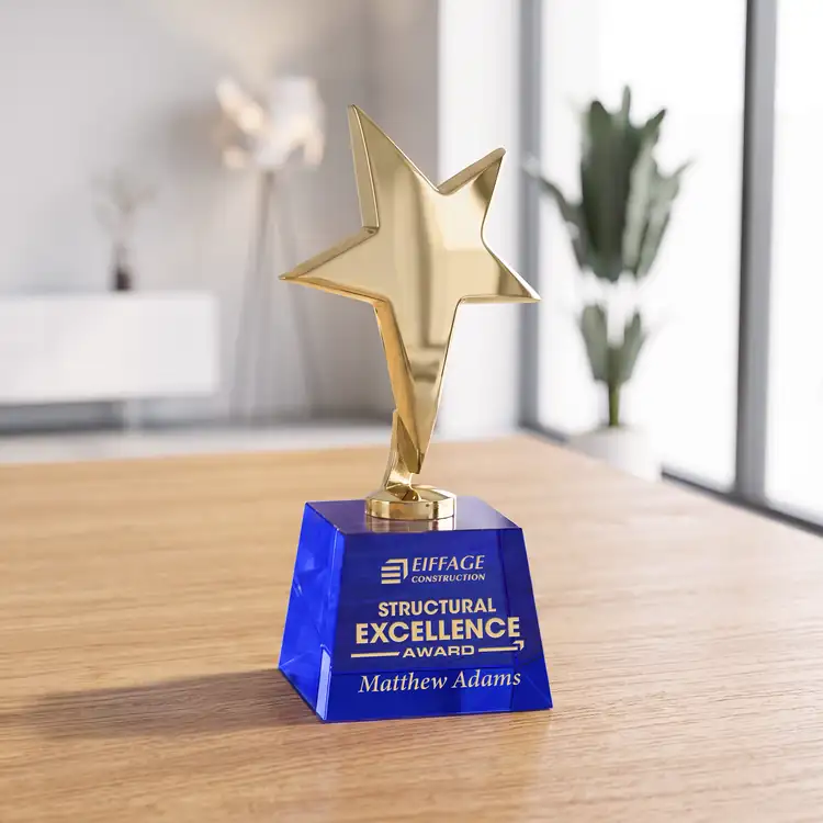 Tuscany Star Award on Robson Base - Engraved #17