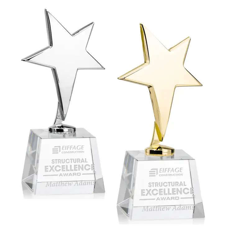 Tuscany Star Award on Robson Base - Engraved