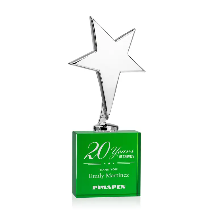 Tuscany Star Award on Woodlawn Base - Engraved #3