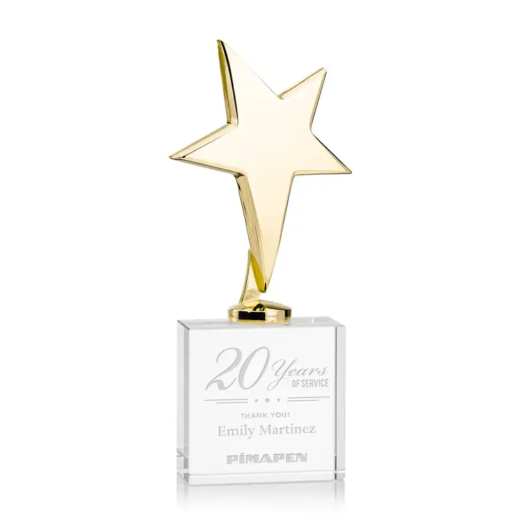 Tuscany Star Award on Woodlawn Base - Engraved #6