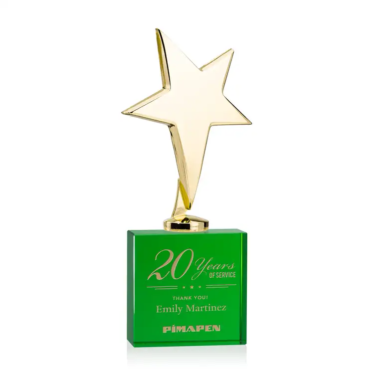 Tuscany Star Award on Woodlawn Base - Engraved #7