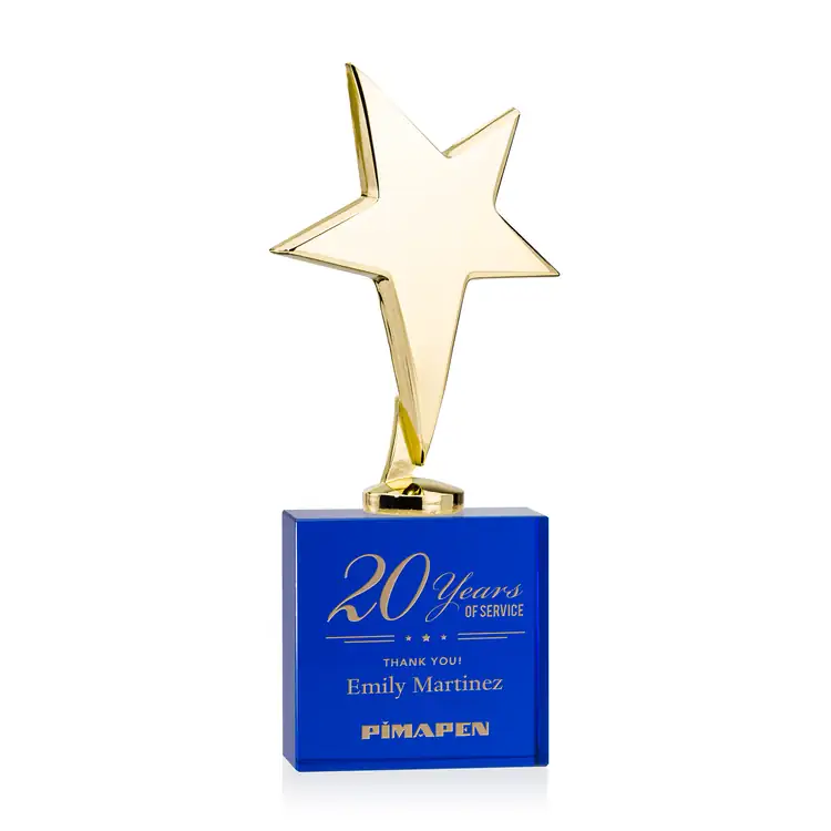 Tuscany Star Award on Woodlawn Base - Engraved #9