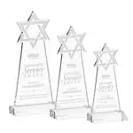 Trophée étoile de David en cristal Starfire - Gravure