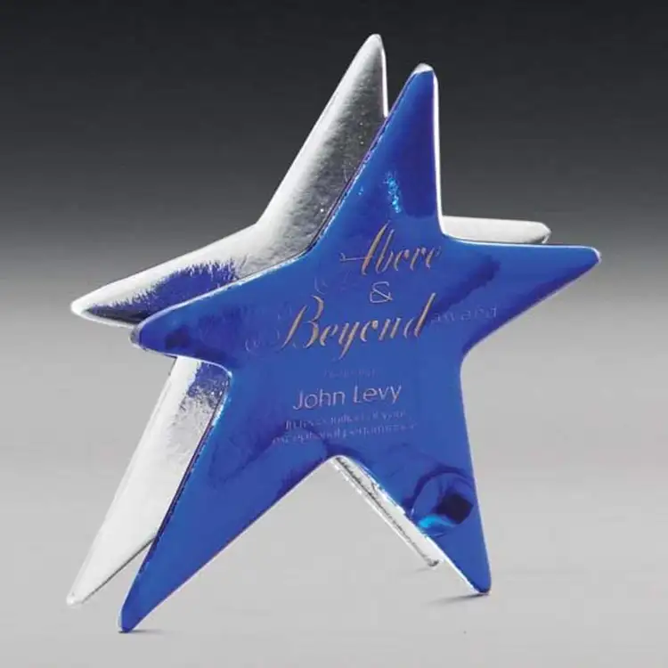 Trophée étoile en verre d’art #2