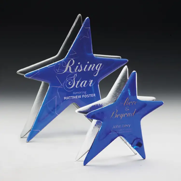 Trophée étoile en verre d’art