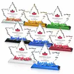 Trophée feuille d’érable en cristal Starfire - Multicolore