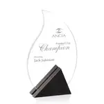 Trophée flamme Adona en cristal Starfire et granit noir