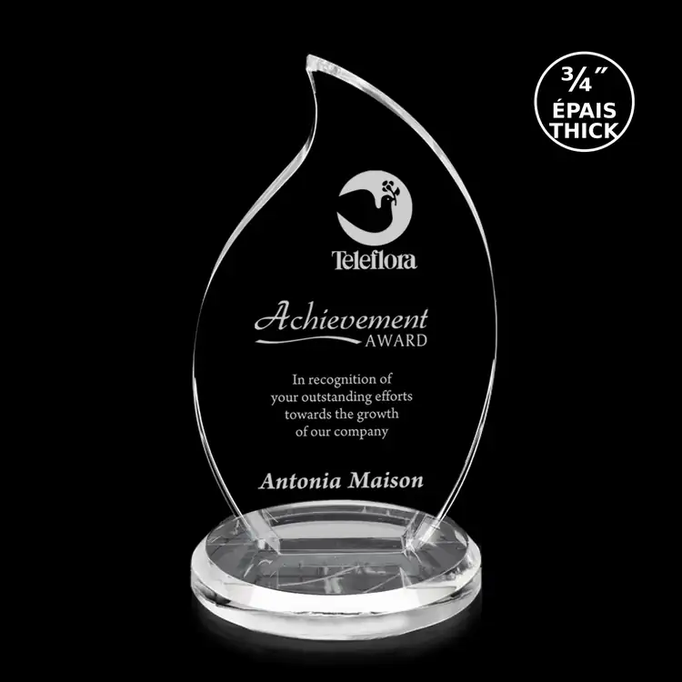 Flair Flame Optical Crystal Award #4