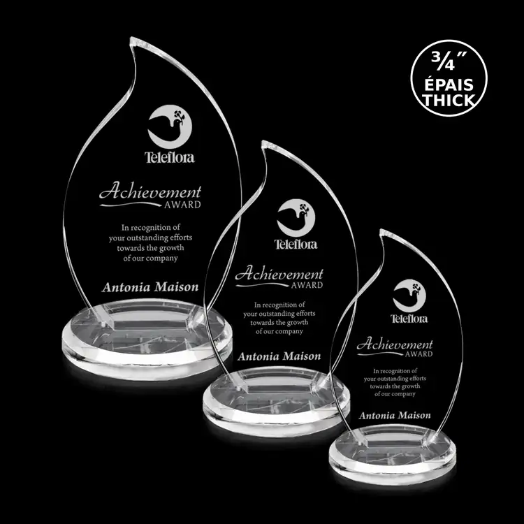 Flair Flame Optical Crystal Award