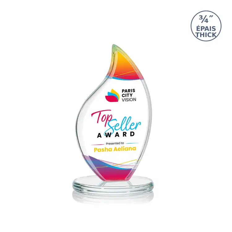 Odessy Flame Starfire Crystal Award - Multicolor #2