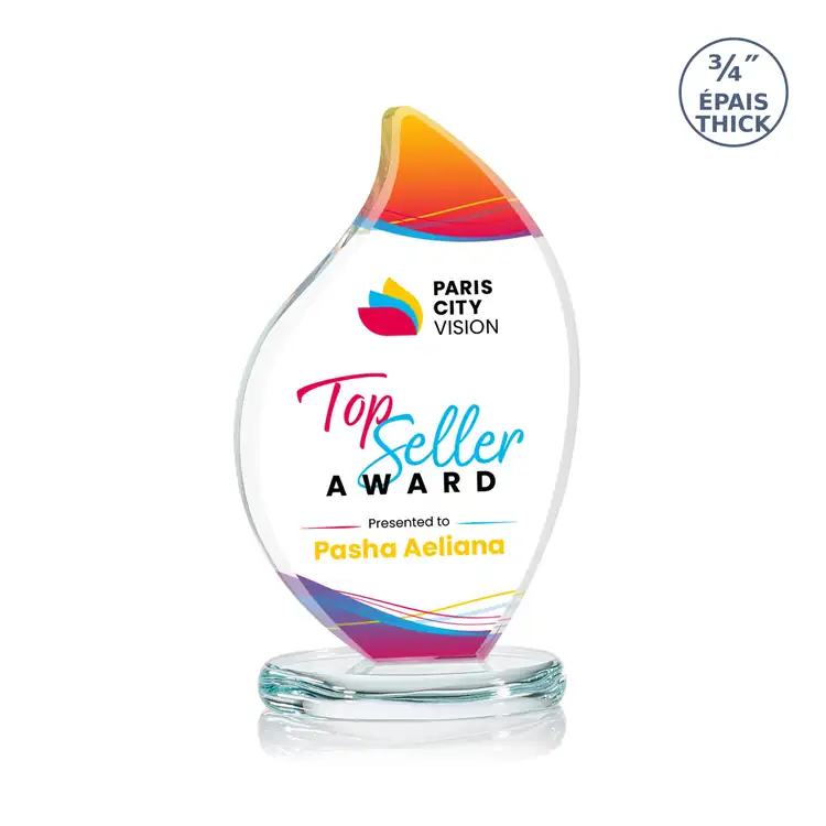 Odessy Flame Starfire Crystal Award - Multicolor #3