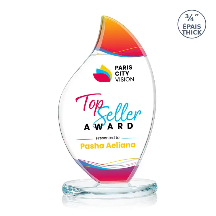 Odessy Flame Starfire Crystal Award - Multicolor #4