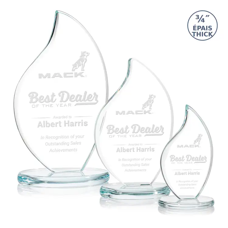 Odessy Flame Starfire Crystal Award