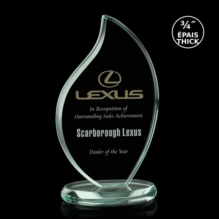 Odessy Flame Jade Glass Award #4