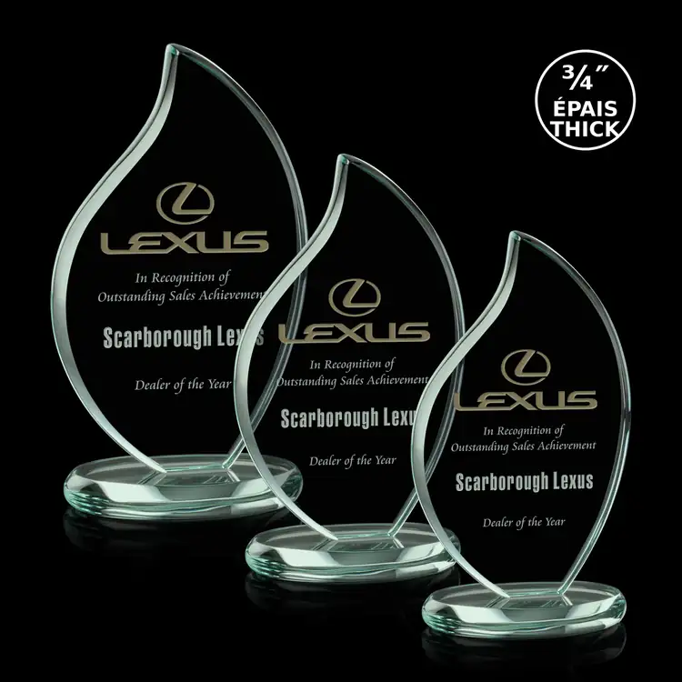Odessy Flame Jade Glass Award