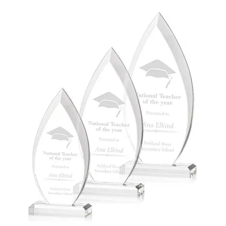 Oulston Flame Acrylic Award - Laser Engraved