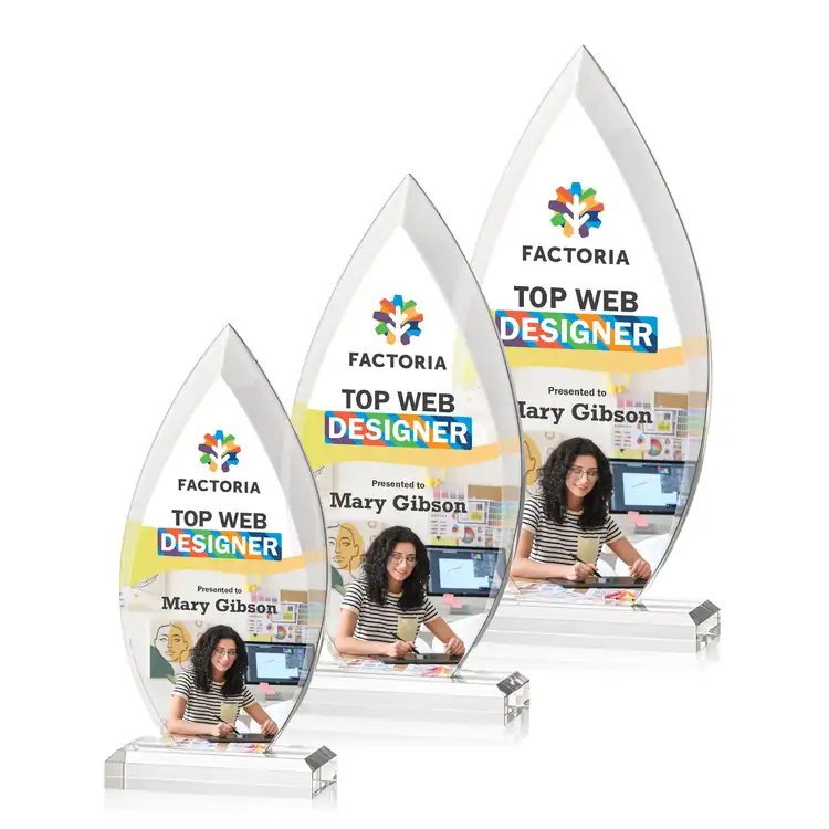 Oulston Flame Acrylic Award - Multicolor