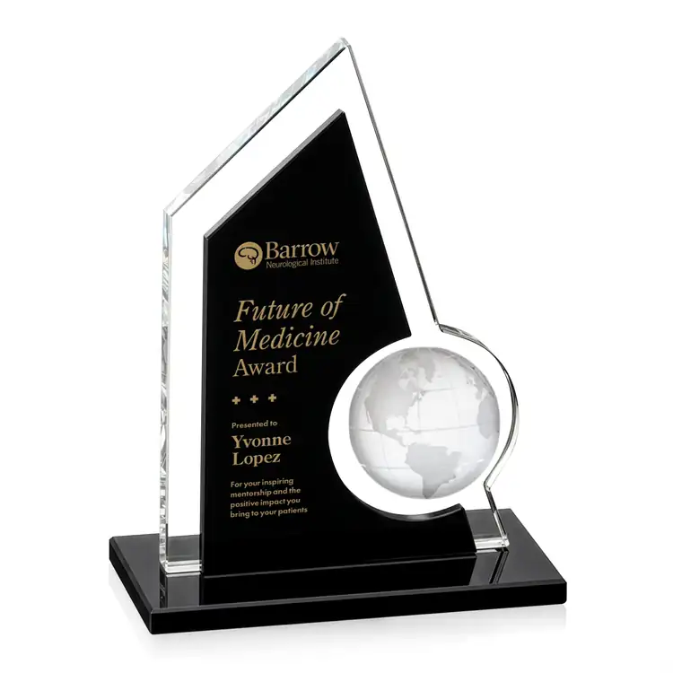 Adalina Globe Starfire Crystal Award - Engraving and Printing #2