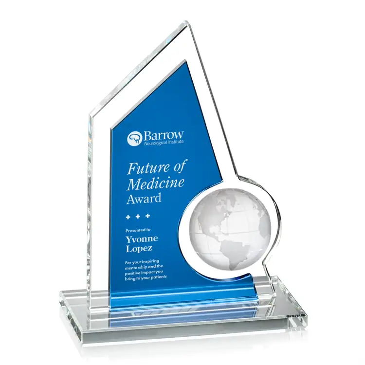 Adalina Globe Starfire Crystal Award - Engraving and Printing #3