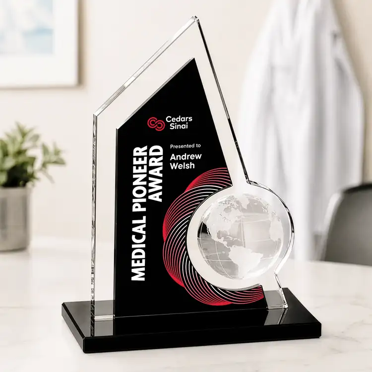 Adalina Globe Starfire Crystal Award - Multicolor #4