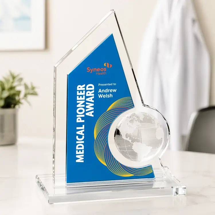 Adalina Globe Starfire Crystal Award - Multicolor #5
