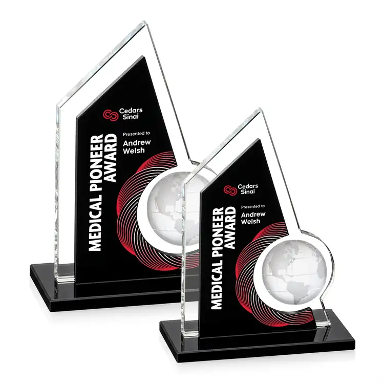Adalina Globe Starfire Crystal Award - Multicolor