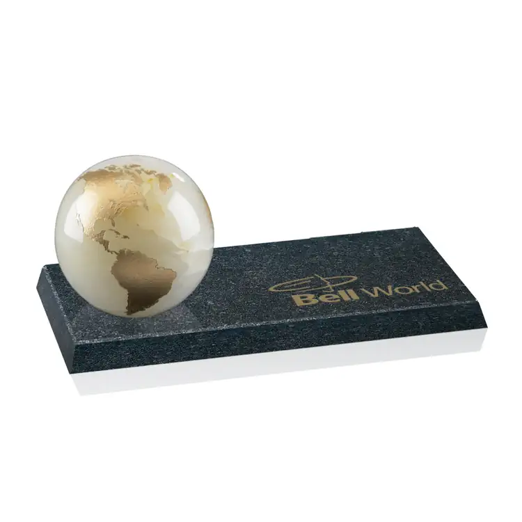 Marble Globe Award on Granite Base - Deep Etch #2