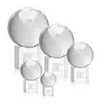 Trophée globe sur cube en cristal optique - Gravure