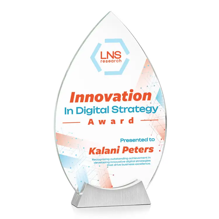 Newham Teardrop Starfire Crystal Award - Multicolor #4