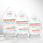 Trophée goutte Newham en cristal Starfire - Multicolore