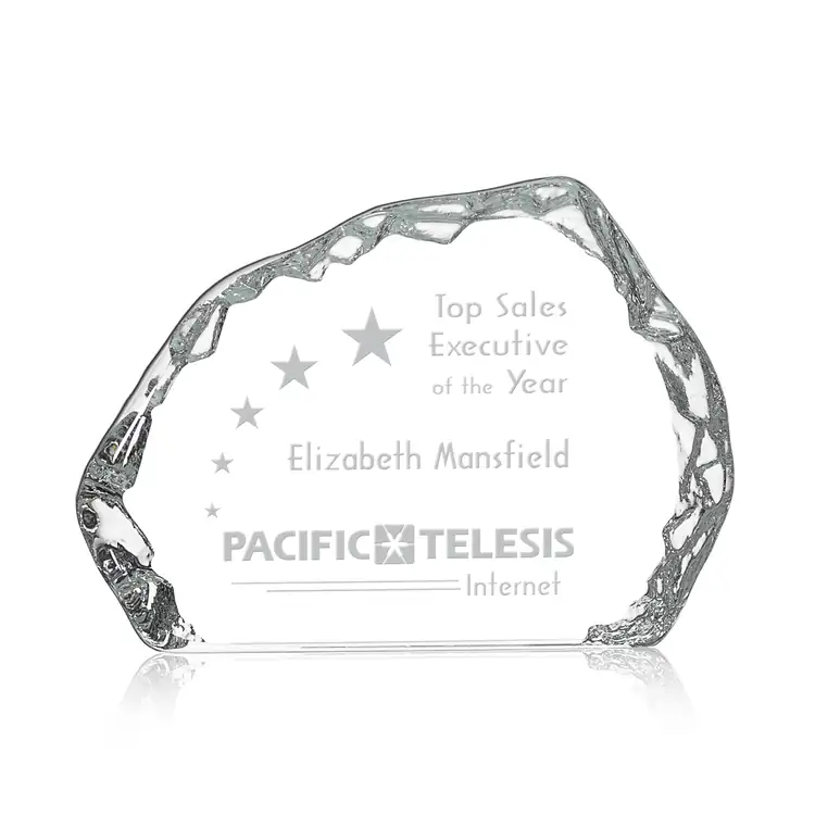 Aspen Iceberg Optical Crystal Award - Deep Etch