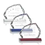 Aspen Iceberg Optical Crystal Award on Base - Deep Etch