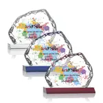 Aspen Iceberg Optical Crystal Award on Base - Multicolor