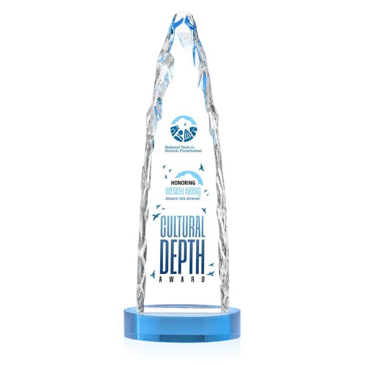 Goderich Optical Crystal Iceberg Award on Crystal Base - Multicolor #10