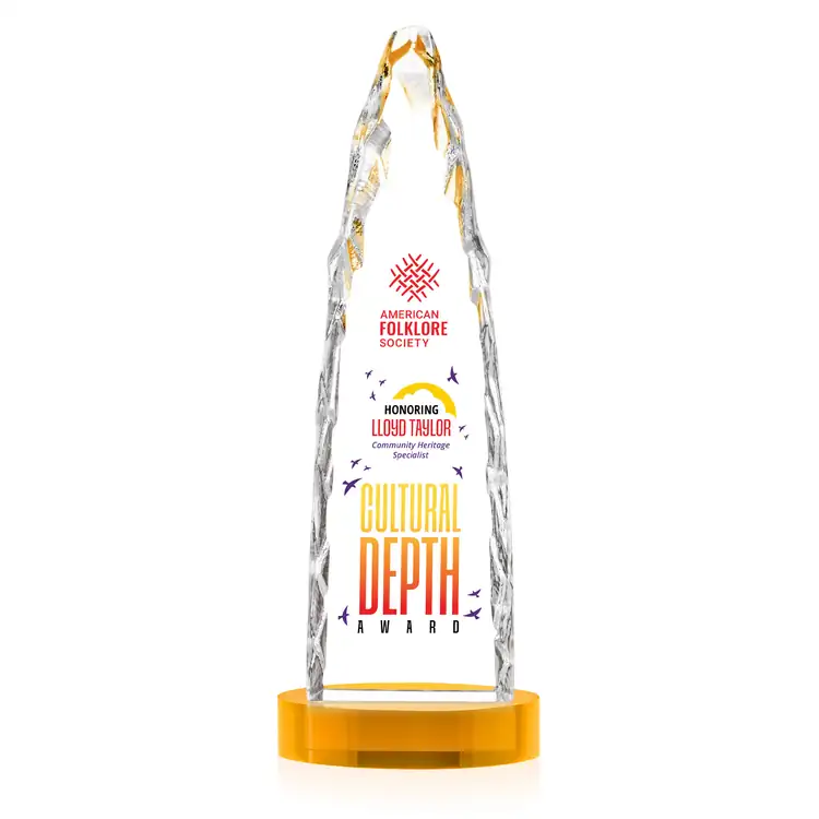Goderich Optical Crystal Iceberg Award on Crystal Base - Multicolor #2