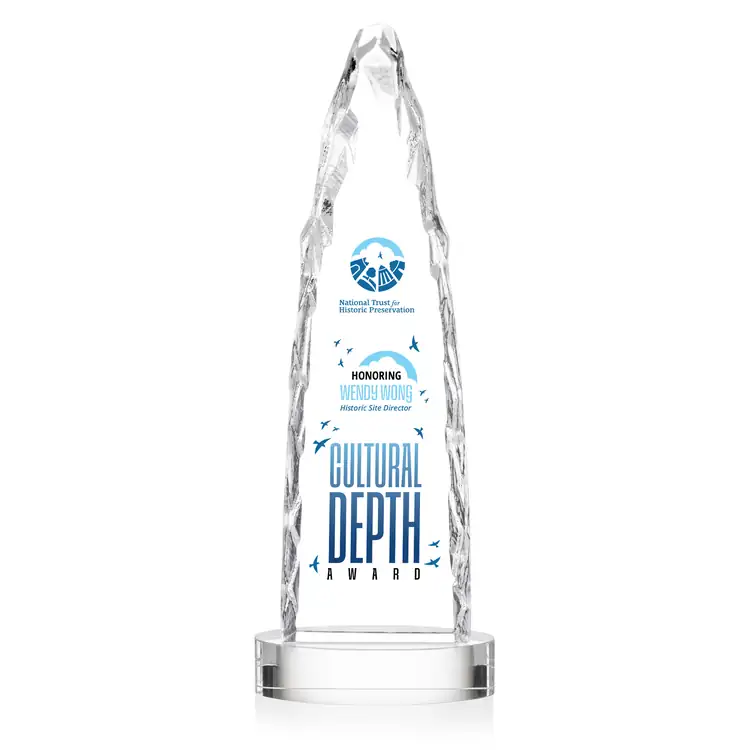 Goderich Optical Crystal Iceberg Award on Crystal Base - Multicolor #3