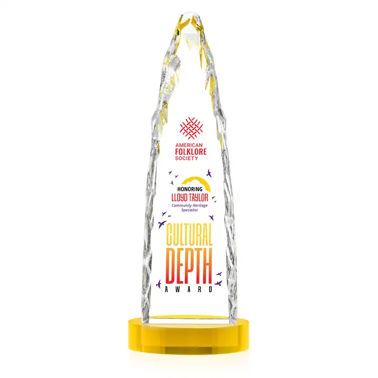 Goderich Optical Crystal Iceberg Award on Crystal Base - Multicolor #4