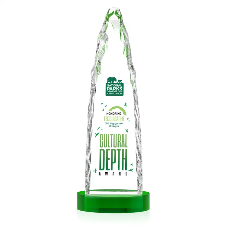 Goderich Optical Crystal Iceberg Award on Crystal Base - Multicolor #5
