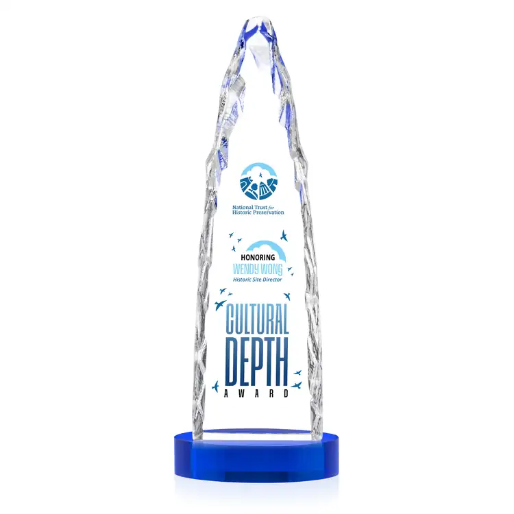 Goderich Optical Crystal Iceberg Award on Crystal Base - Multicolor #7