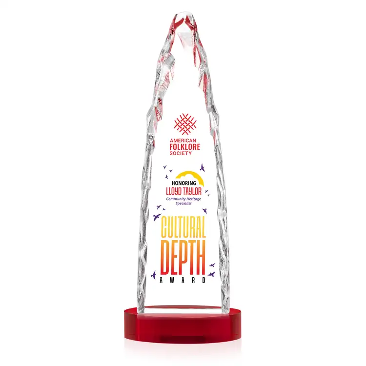 Goderich Optical Crystal Iceberg Award on Crystal Base - Multicolor #8