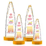 Trophée iceberg Goderich en cristal optique sur socle - Multicolore