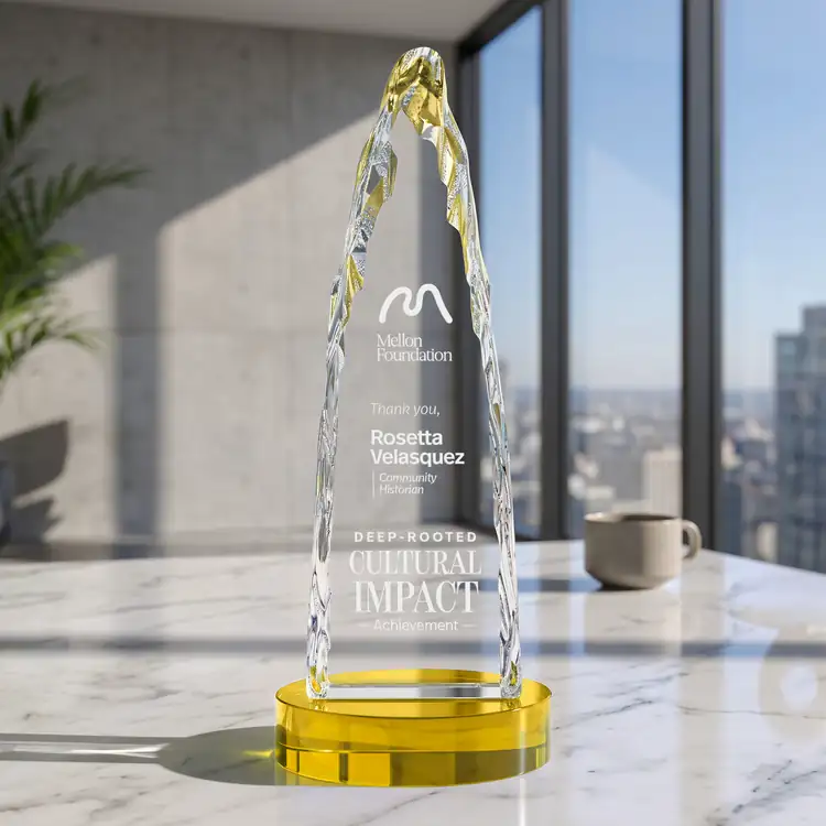 Goderich Optical Crystal Iceberg Award on Crystal Base - Coloured - Engraving and Printing #10