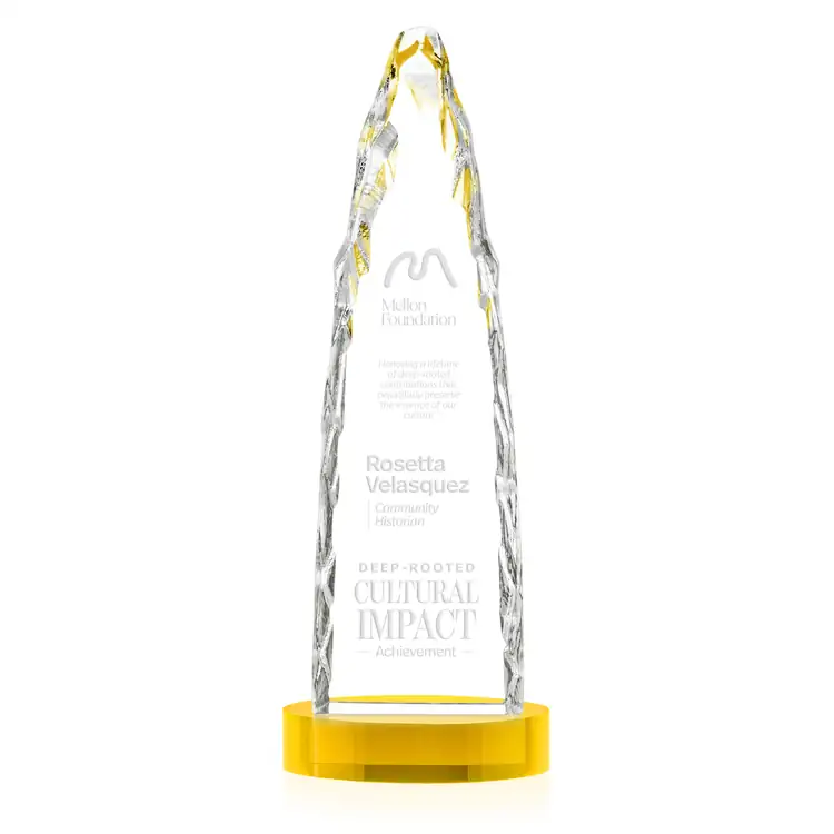 Goderich Optical Crystal Iceberg Award on Crystal Base - Coloured - Engraving and Printing #3