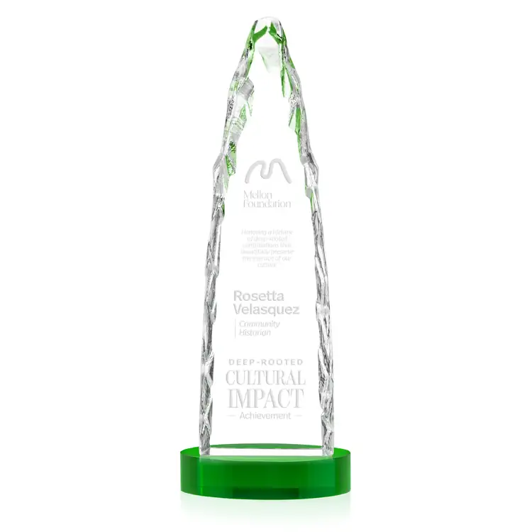 Goderich Optical Crystal Iceberg Award on Crystal Base - Coloured - Engraving and Printing #4