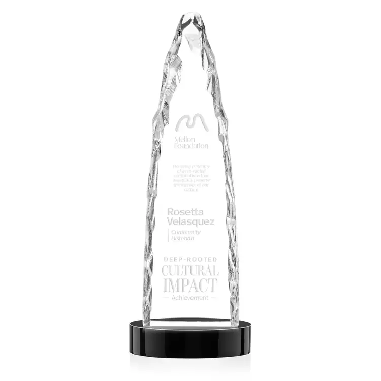 Goderich Optical Crystal Iceberg Award on Crystal Base - Coloured - Engraving and Printing #5